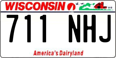 WI license plate 711NHJ
