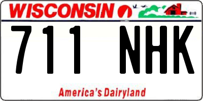 WI license plate 711NHK