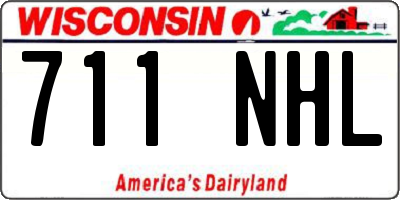 WI license plate 711NHL