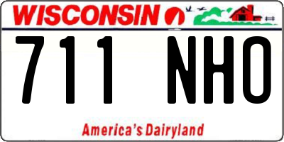 WI license plate 711NHO