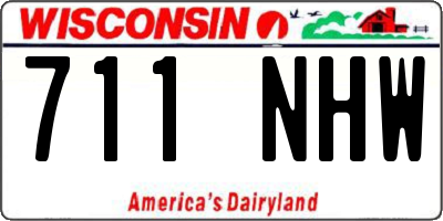 WI license plate 711NHW