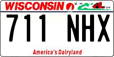 WI license plate 711NHX