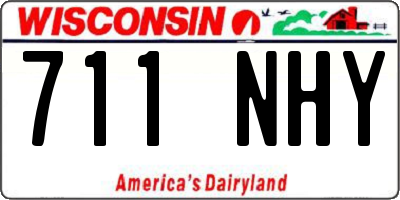 WI license plate 711NHY