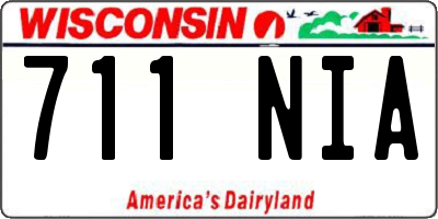 WI license plate 711NIA