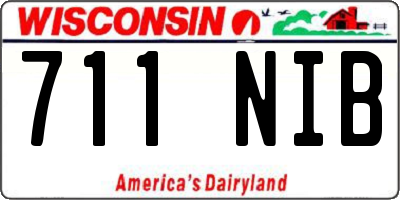 WI license plate 711NIB
