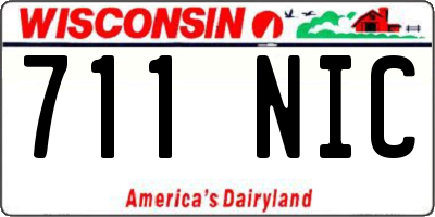 WI license plate 711NIC