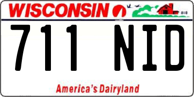 WI license plate 711NID