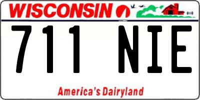 WI license plate 711NIE