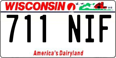 WI license plate 711NIF
