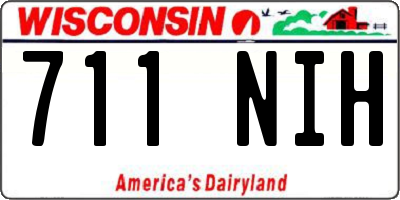 WI license plate 711NIH