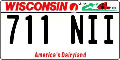WI license plate 711NII