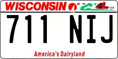 WI license plate 711NIJ