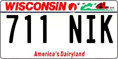 WI license plate 711NIK