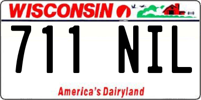 WI license plate 711NIL