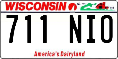 WI license plate 711NIO