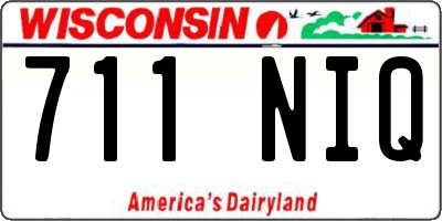 WI license plate 711NIQ