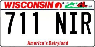 WI license plate 711NIR