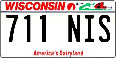 WI license plate 711NIS