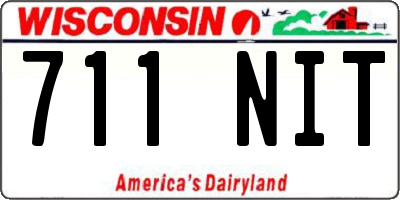 WI license plate 711NIT