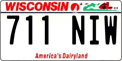 WI license plate 711NIW