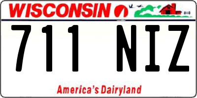 WI license plate 711NIZ