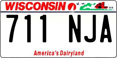 WI license plate 711NJA