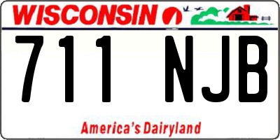 WI license plate 711NJB