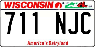 WI license plate 711NJC