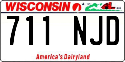 WI license plate 711NJD