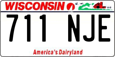 WI license plate 711NJE