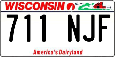 WI license plate 711NJF