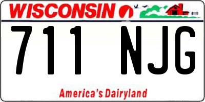 WI license plate 711NJG