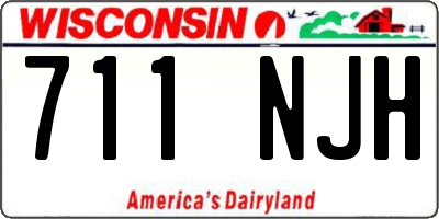 WI license plate 711NJH