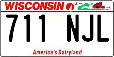 WI license plate 711NJL