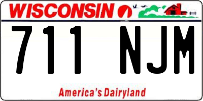 WI license plate 711NJM