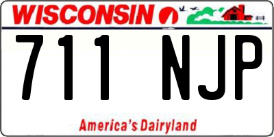 WI license plate 711NJP