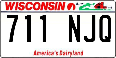 WI license plate 711NJQ