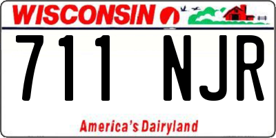 WI license plate 711NJR
