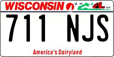 WI license plate 711NJS