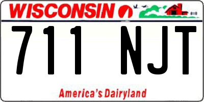 WI license plate 711NJT