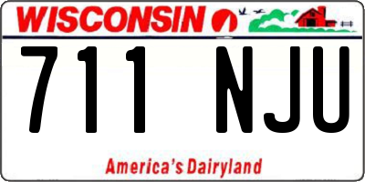 WI license plate 711NJU