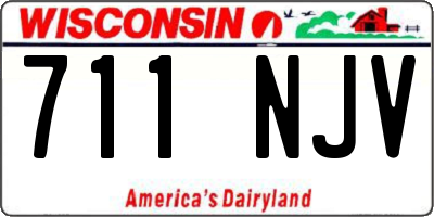 WI license plate 711NJV