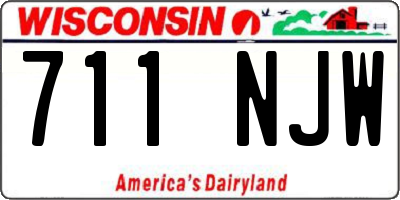 WI license plate 711NJW