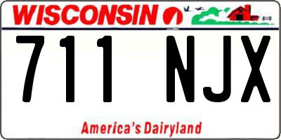 WI license plate 711NJX