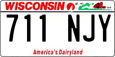 WI license plate 711NJY