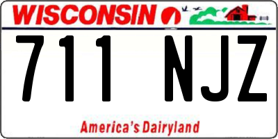 WI license plate 711NJZ