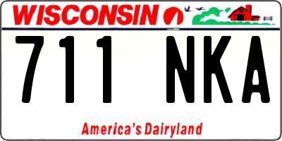 WI license plate 711NKA