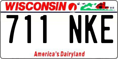 WI license plate 711NKE