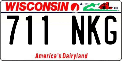 WI license plate 711NKG