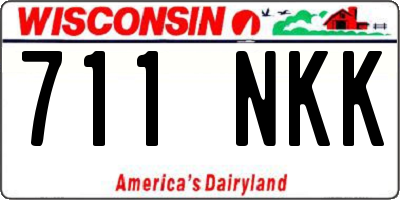 WI license plate 711NKK